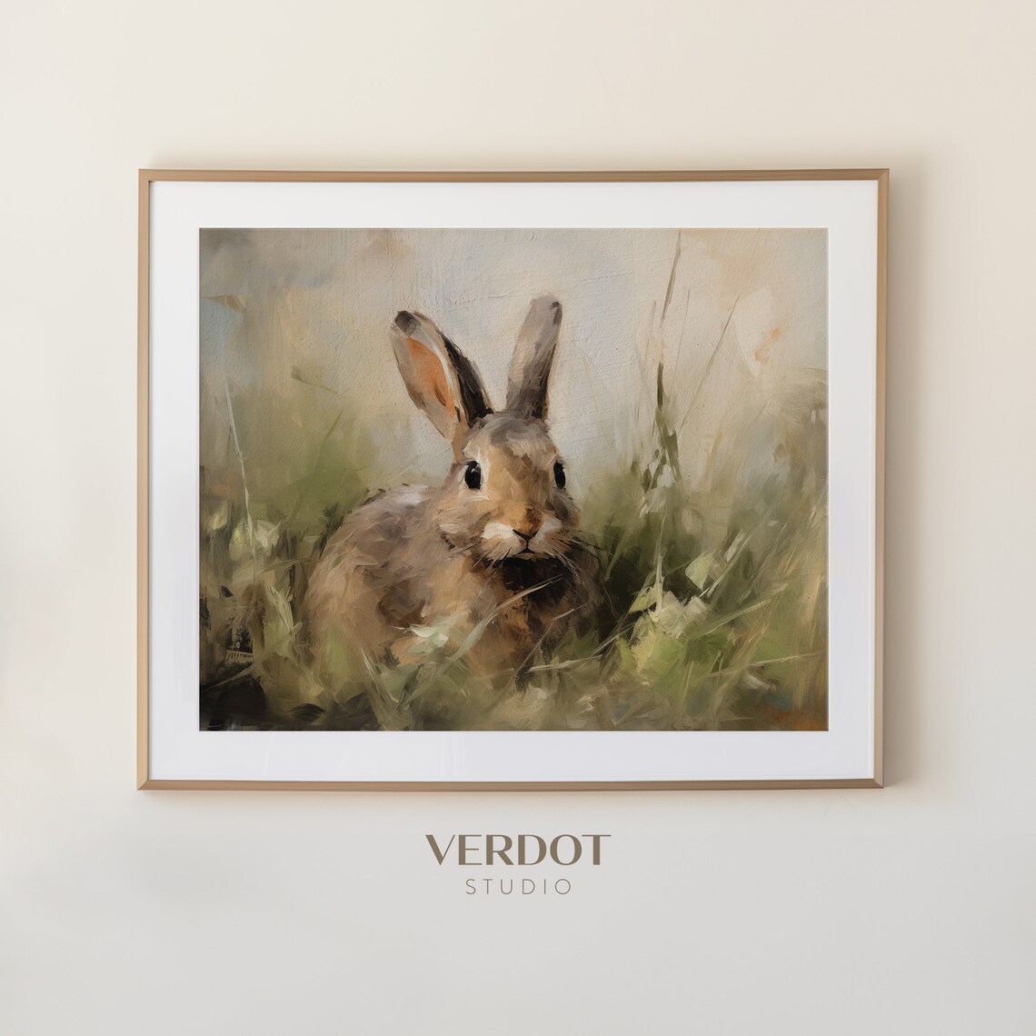 Vintage Easter Bunny Poster Print, Rustic Decor - Image 2