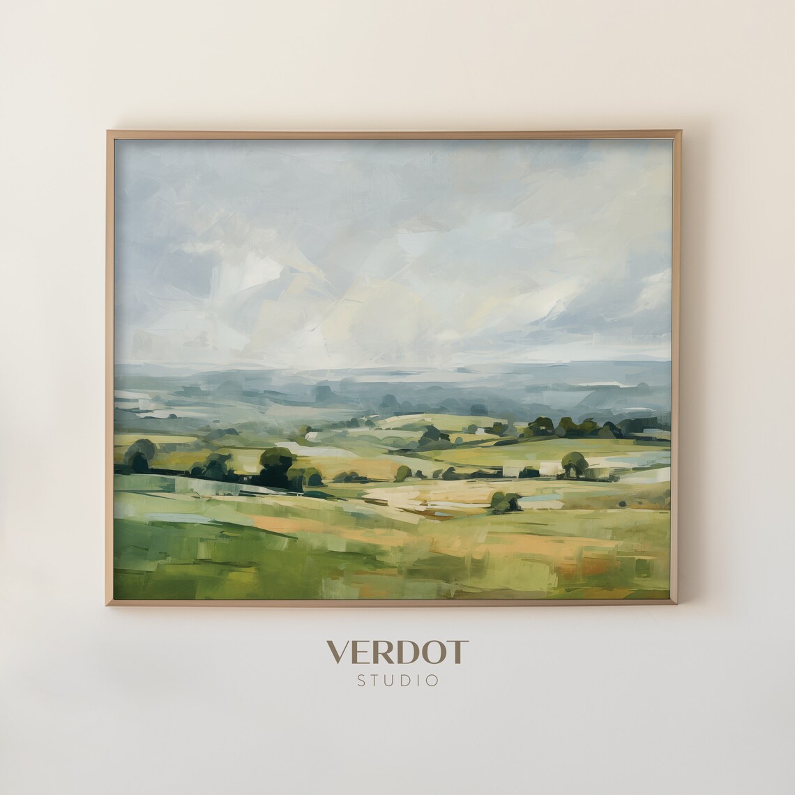 Spring Landscape Art Print, Modern Farmhouse Countryside - Image 2