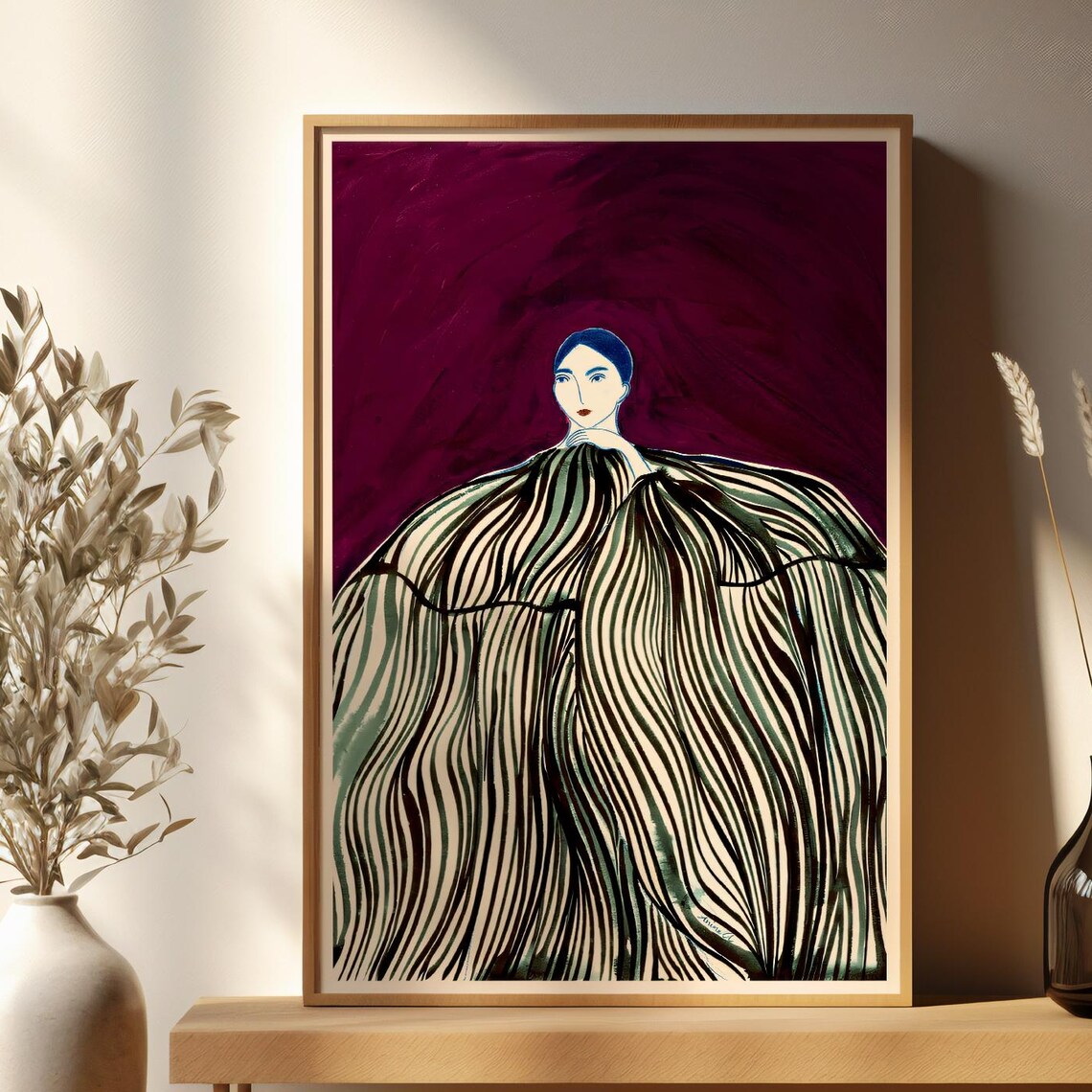 La Poire Ruby Coat Abstract People Poster