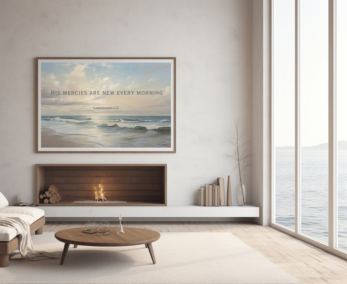 Lamentations 3 22 His Mercies Are New Every Morning Ocean Poster - Image 3