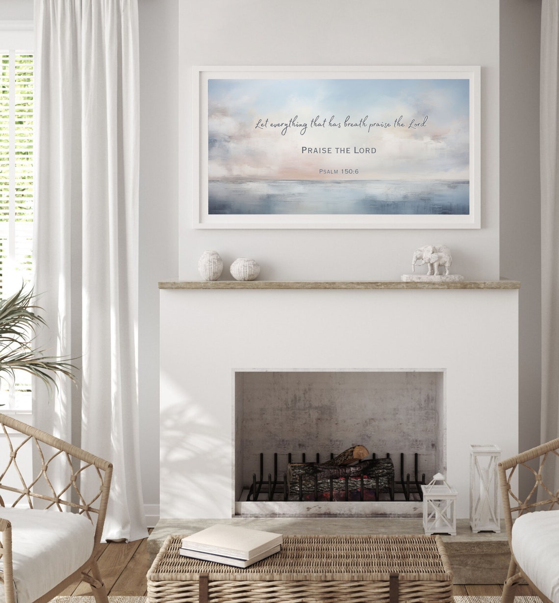 Frame Tv Bible Verse Psalm 150 Scripture Let Everything That Has Breath Praise The Lord Bible Quote Jesus Love Christian Frame Tv