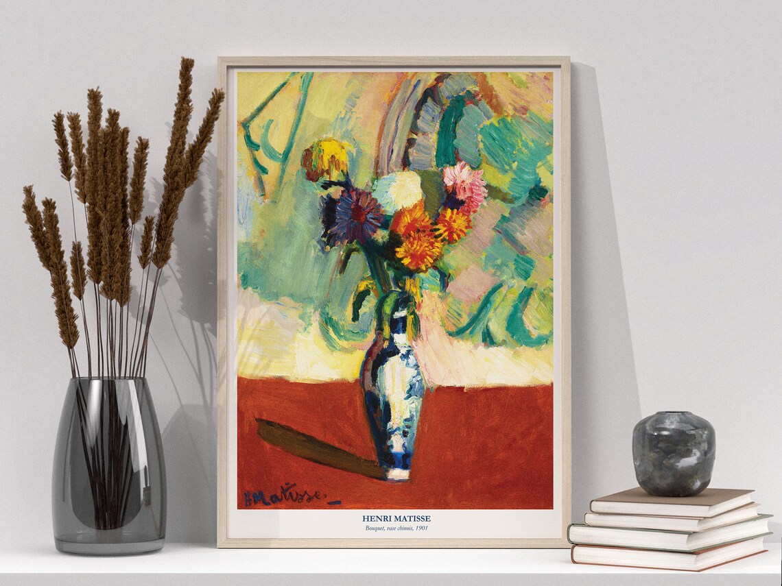 Henri Matisse Bouquet 1901 Fauvist Flower Vase Colour Poster