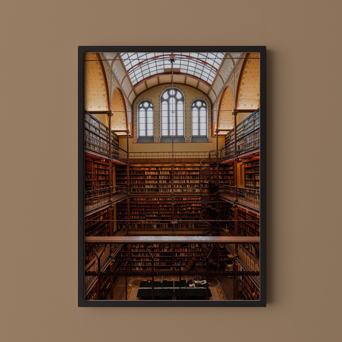 Rijksmuseum Library Amsterdam Grand Reading Hall Interior Photo Print