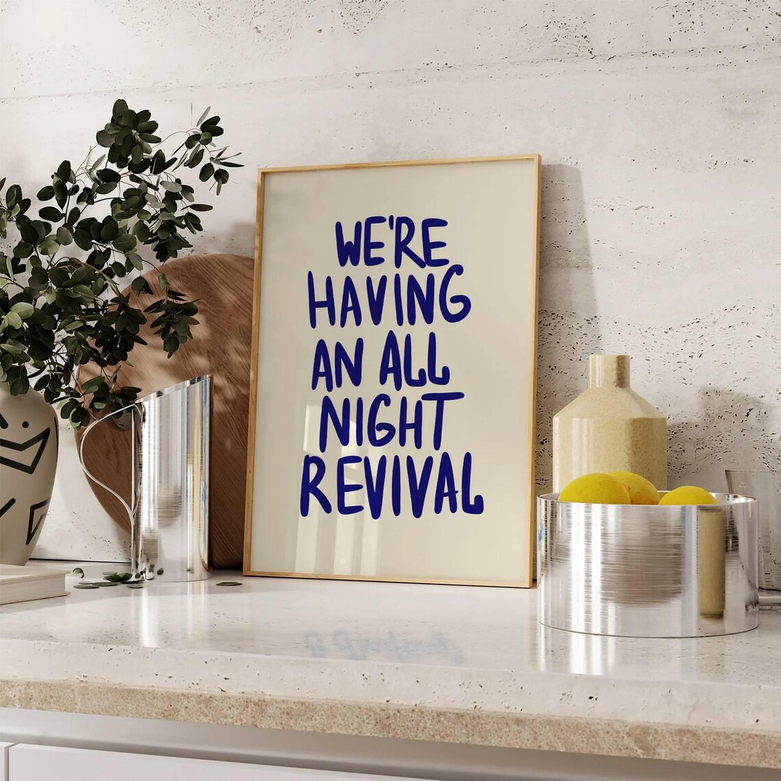 All Night Revival Cowgirl Coastal Retro Art Print - Image 2