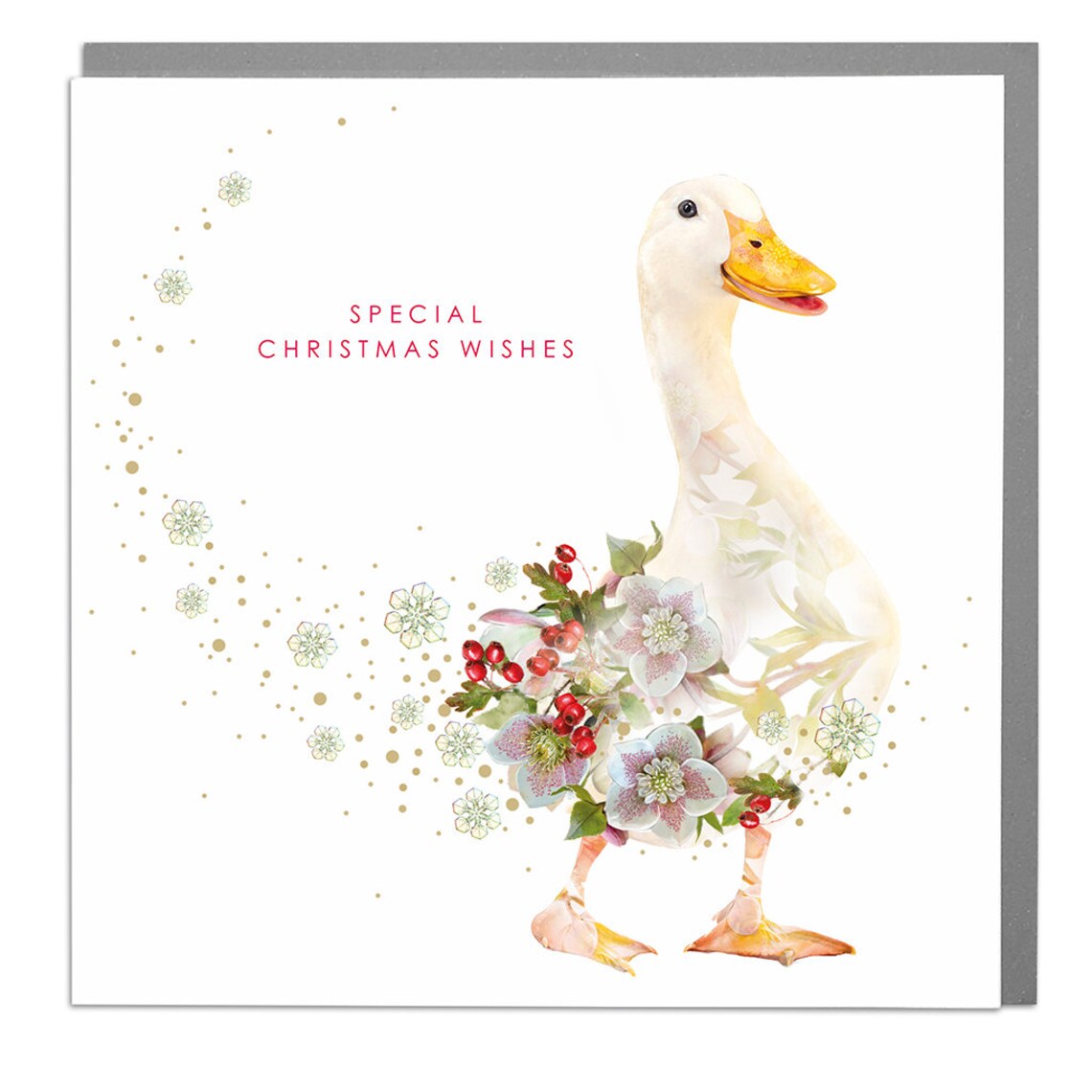 Cute Duck Christmas Holiday Greeting Card