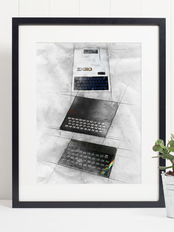 Evolution Of The Sinclair Spectrum Art Poster Print Portrait Retro Gaming Computing Wall