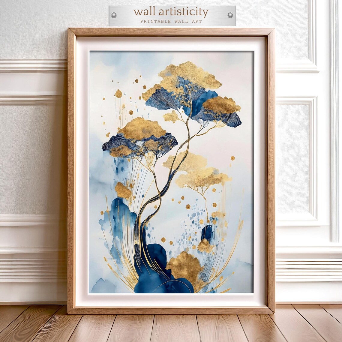 Japanese Floral, Abstract Botanical Art Print