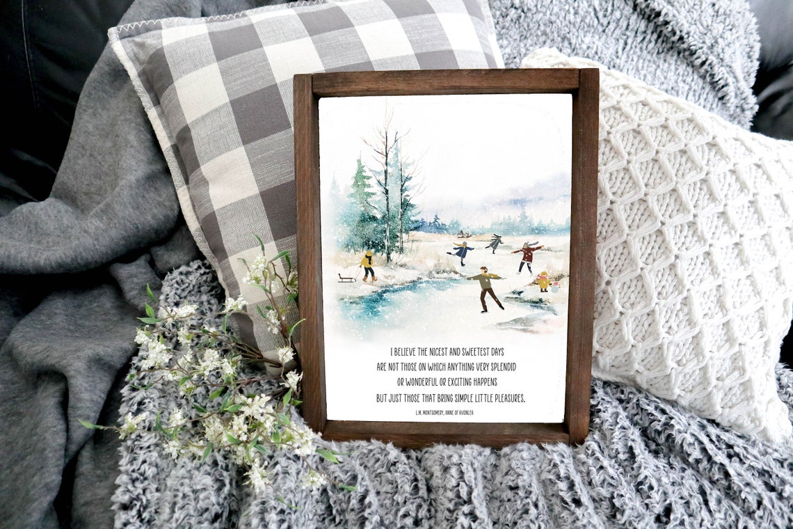 Anne Of Green Gables Quote Wall Art Book Quote Sign Winter Home Decor 5x7 8x10 11x14 16x20 Lm Montgomery Quote Woodland Decor - Image 3