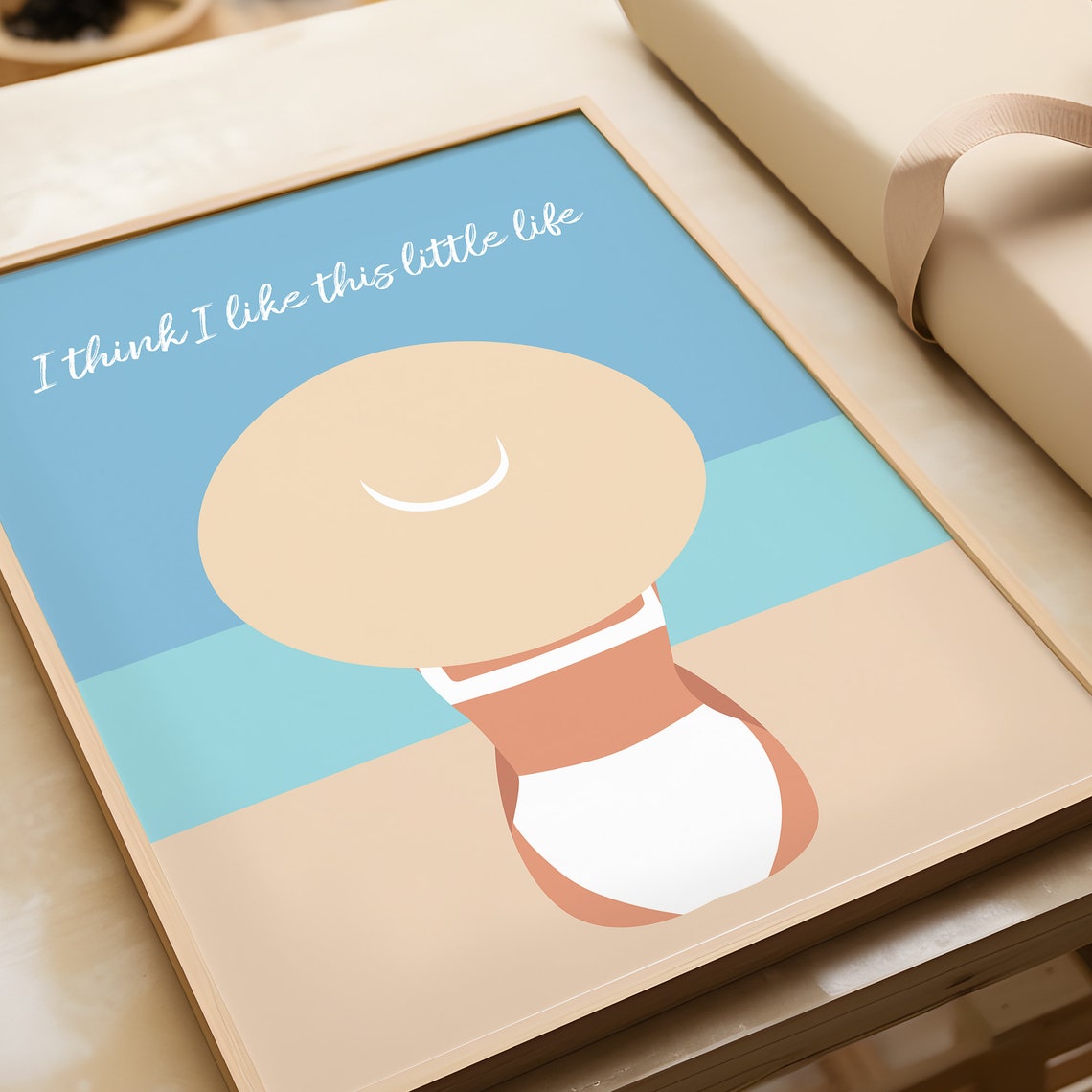 I Think I Like This Little Life Beach Quote Coastal Art Poster - Image 3
