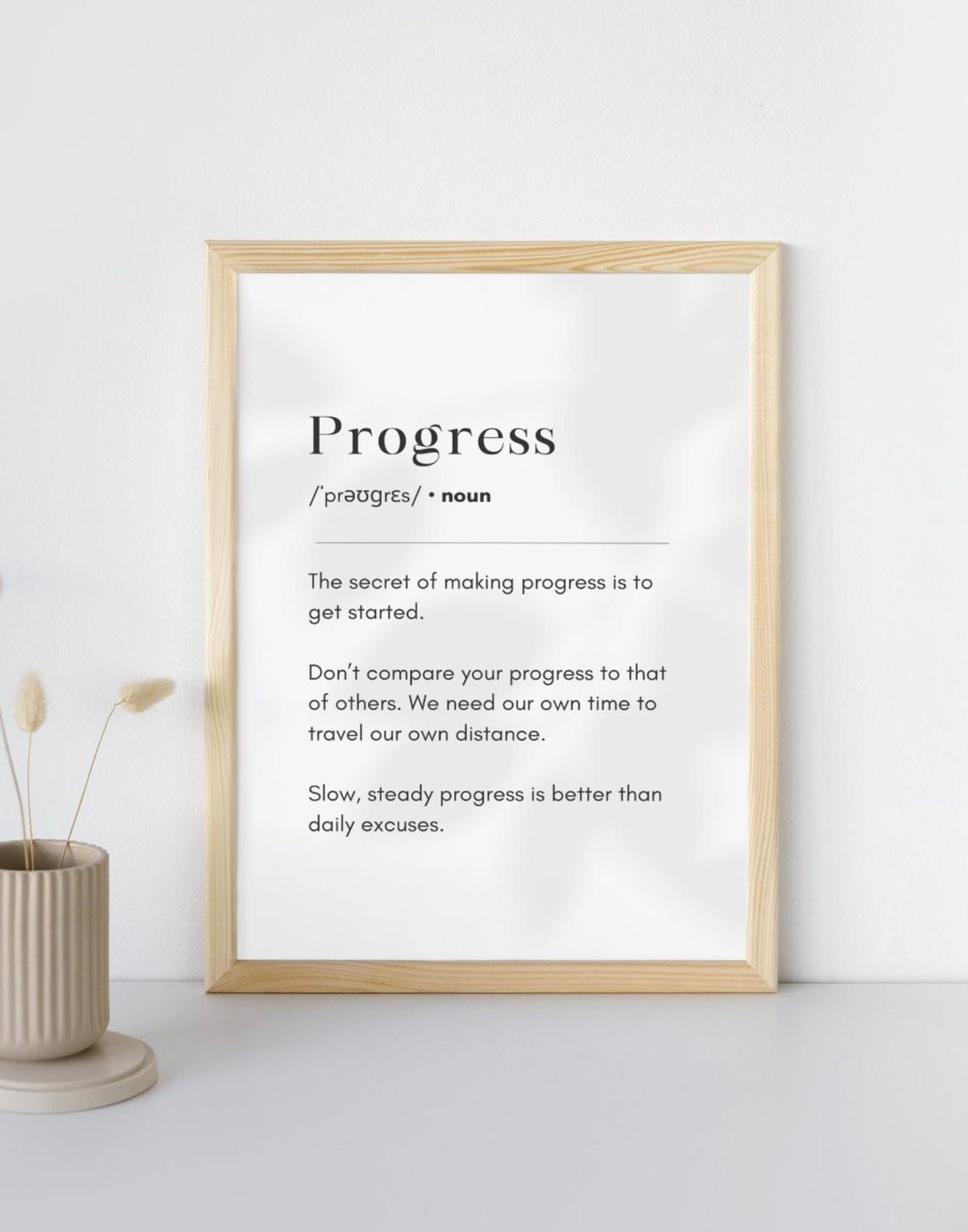 Progress Definition Dictionary Style Motivational New Beginning Poster - Image 3
