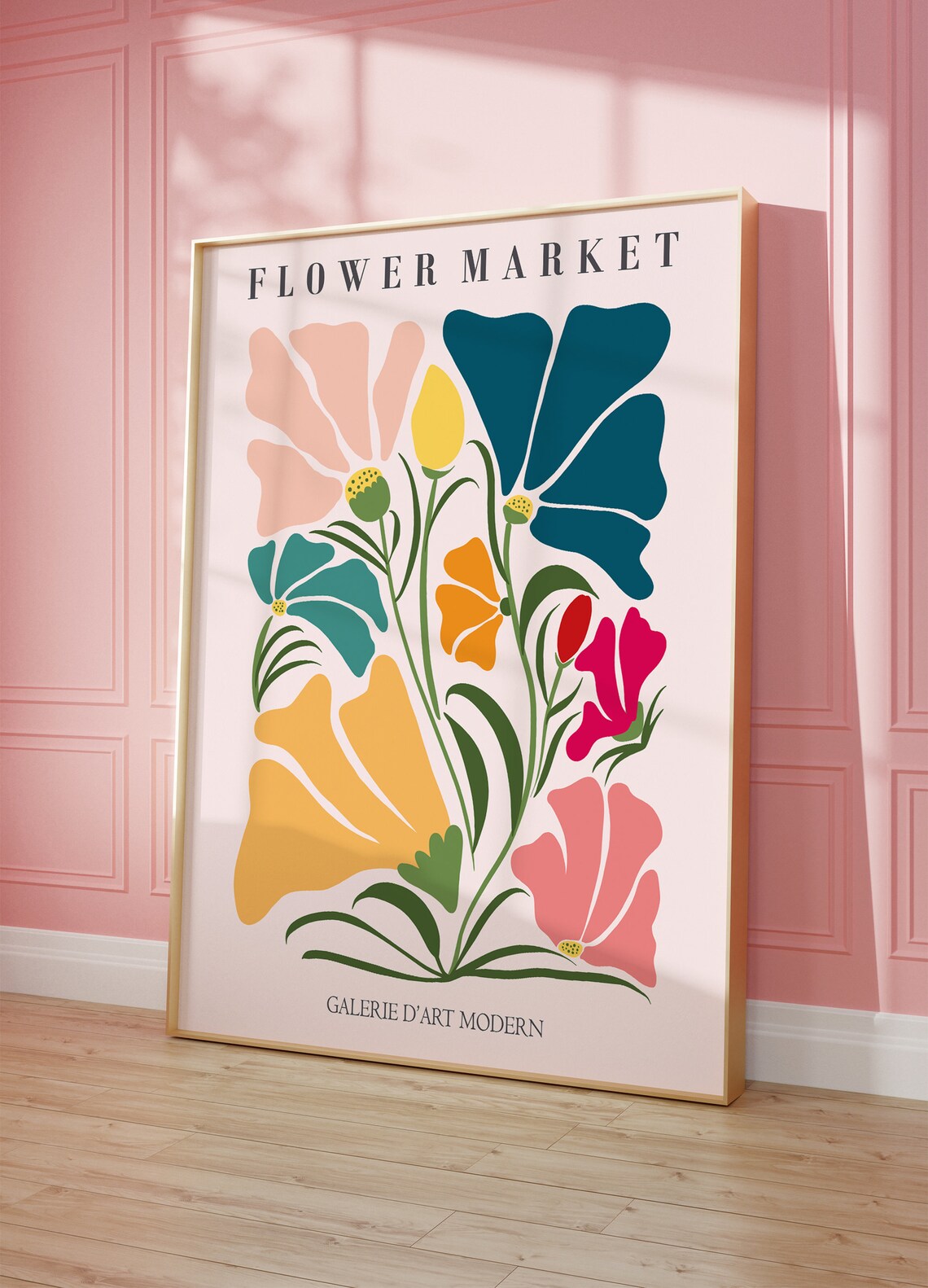 Flower Market Matisse Inspired Colorful Botanical Bloom Art Poster - Image 3