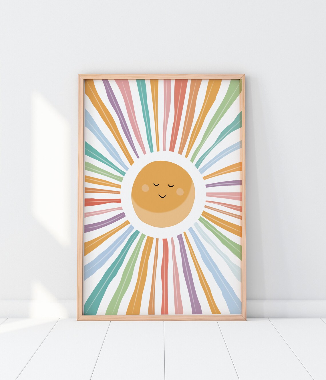 Boho Nursery Sun Watercolor Art Print - Image 2