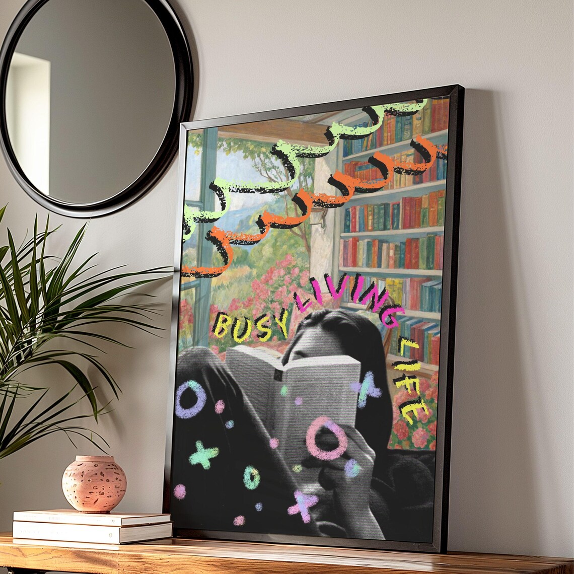 Altered Art Wall Art Print, Trendy Girly Decor