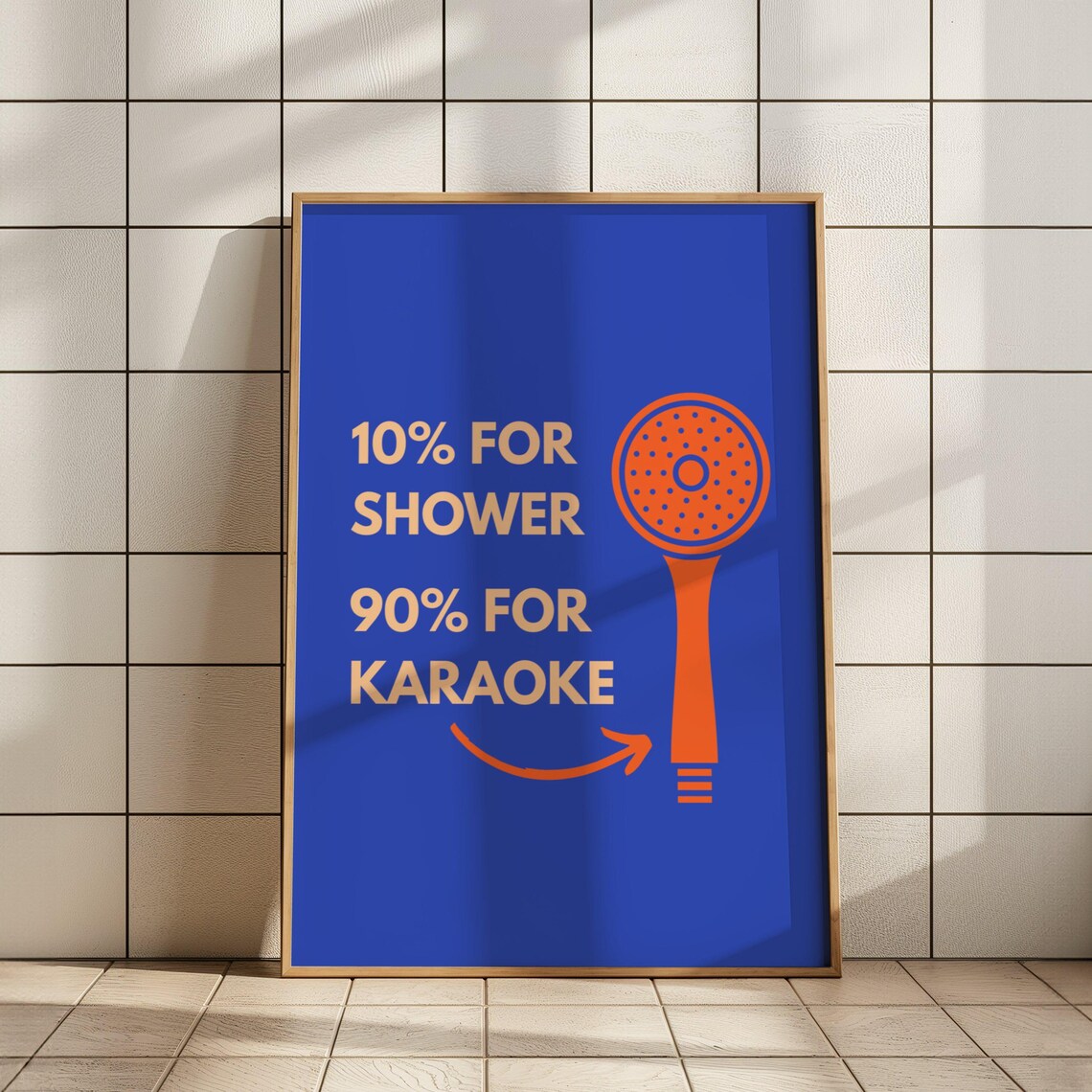 Funny Bathroom Art, Shower Karaoke Poster