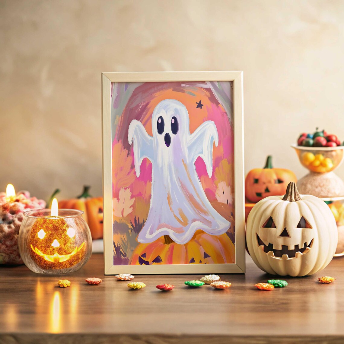 Halloween Poster For Kids, Trick Or Treat Art Print