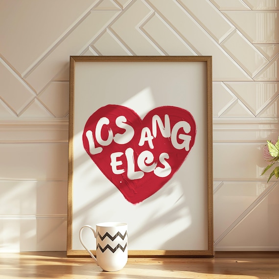 Los Angeles Retro Poster Print