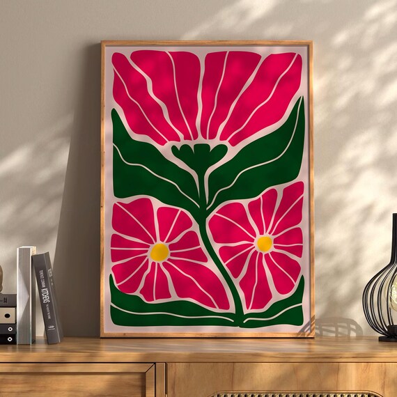 Henri Matisse Flower Boho Style Exhibition Poster Eclectic Prints Gallery Wall Art Retro Trendy Instant
