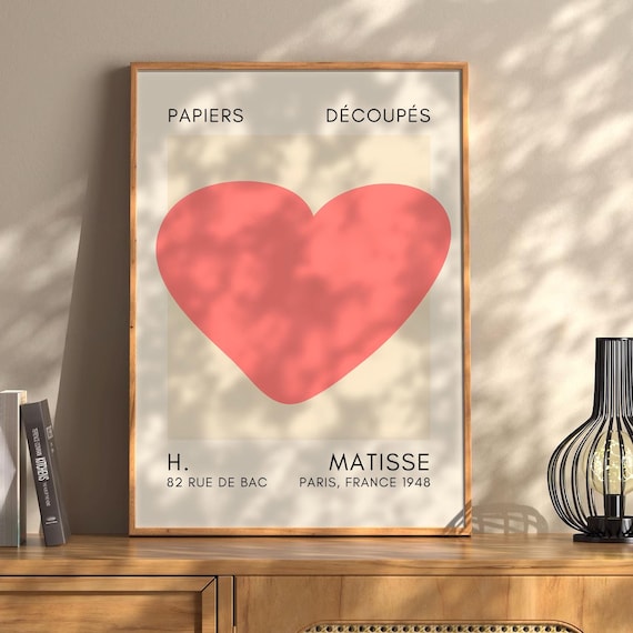 Matisse Red Heart Cutout Papiers Decoupes 1948 Paris Art Print