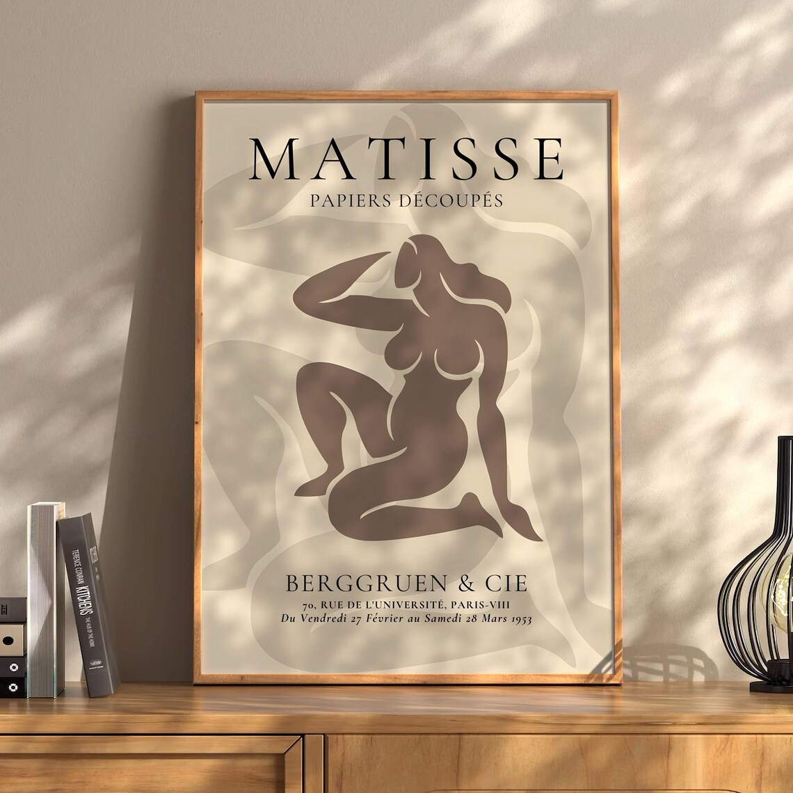 Henri Matisse Lady Boho Style Exhibition Poster Eclectic Prints Gallery Wall Art Retro Trendy Instant
