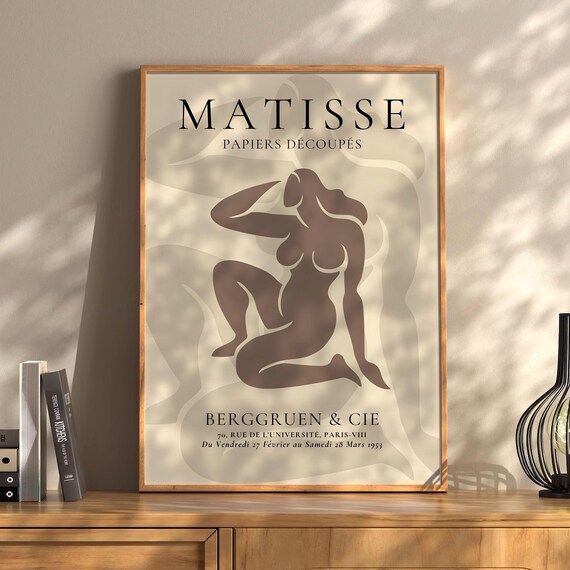 Henri Matisse Lady Boho Style Exhibition Poster Eclectic Prints Gallery Wall Art Retro Trendy Instant