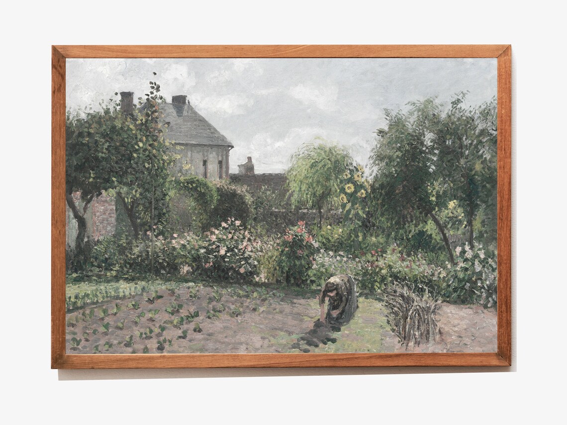 Garden Paintings Vintage Landscape Art Print - Image 3