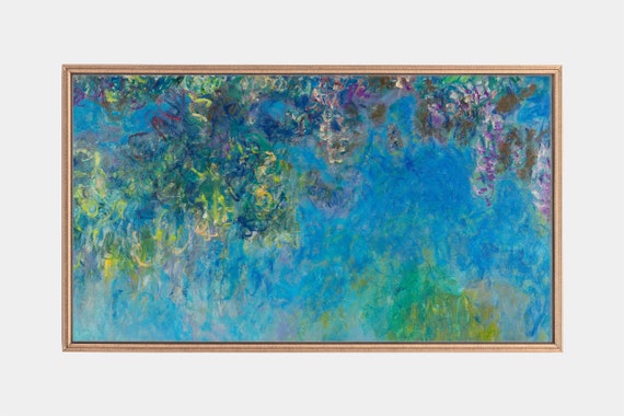 Frame Tv Art Paintings Of Wisteria Monet Artworks Vintage Abstract Flowers 4k Frame Tv Art Instant