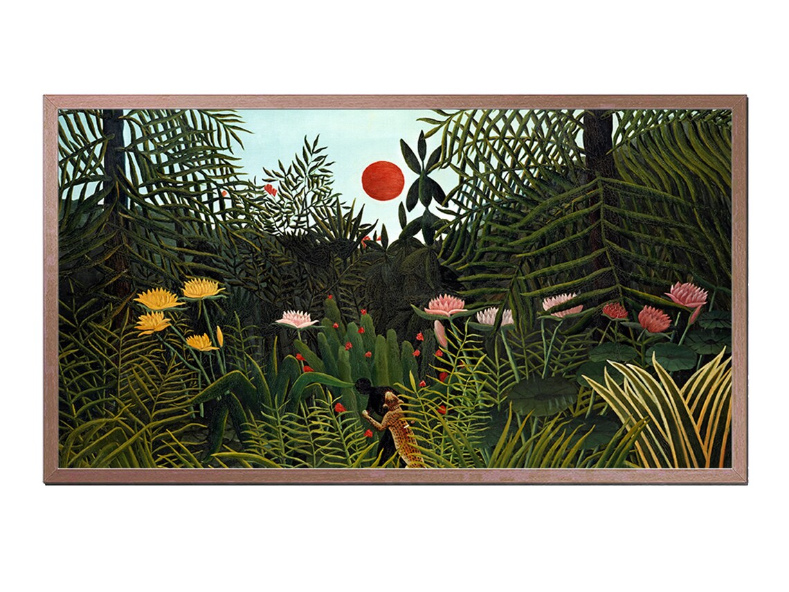 Henri Rousseau-Inspired TV Art, Modern Art Print