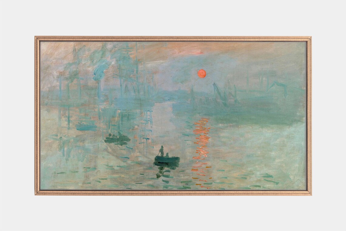 Monet Impression Sunrise Vintage Seascape Art Print