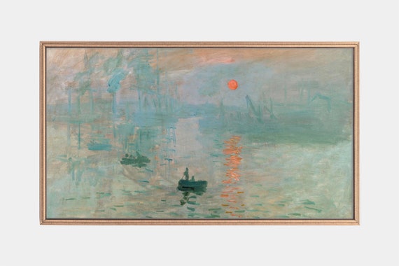 Monet Impression Sunrise Vintage Seascape Art Print