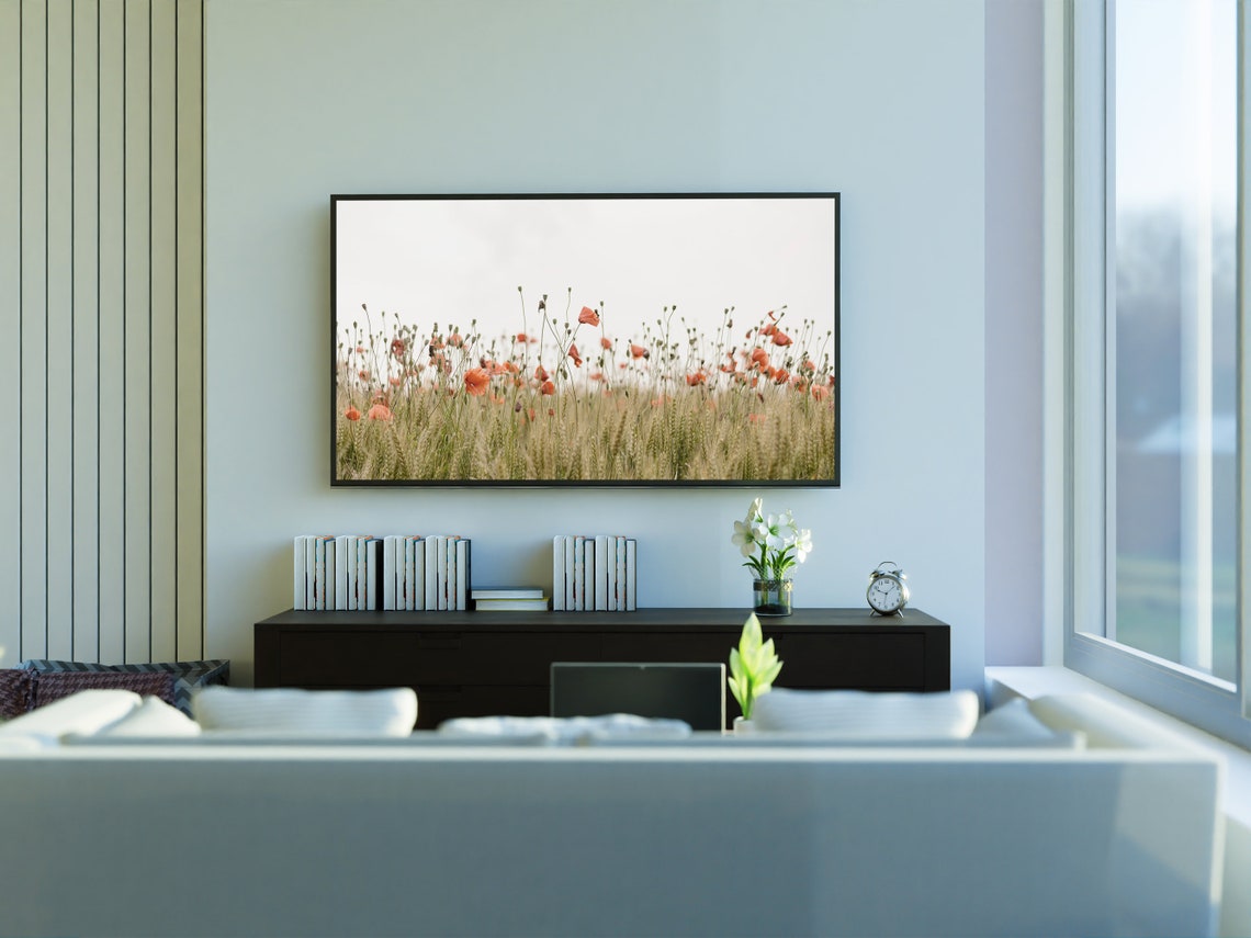 Red Poppies Blooming In Golden Wheat Field Summer Meadow Flower Poster - Image 3
