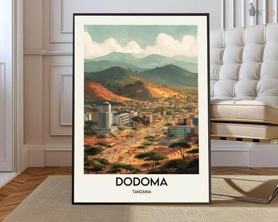 Dodoma Poster Wall Art Print Photo Travel City Tanzania