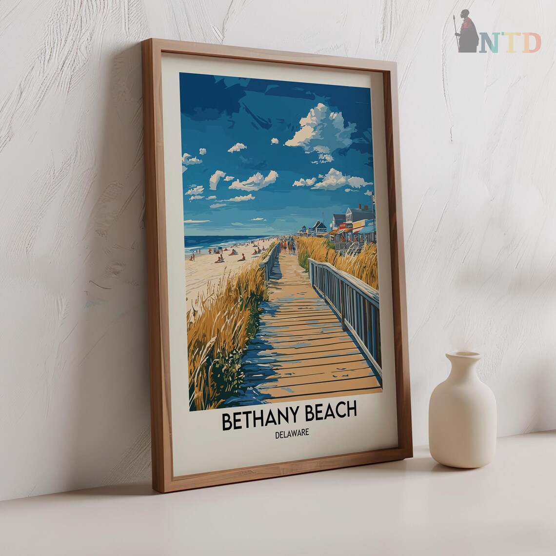 Bethany Beach Travel Poster, Coastal Delaware - Image 2