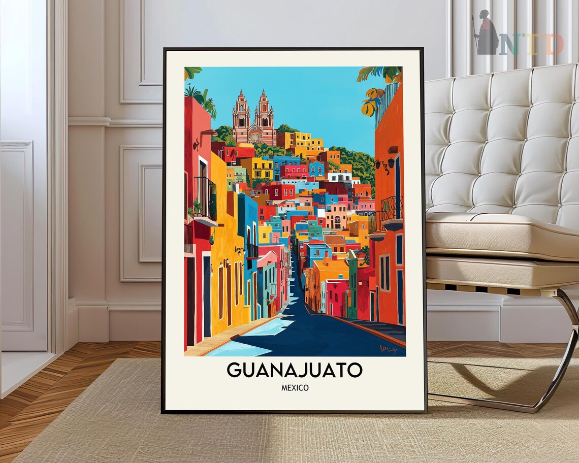 Guanajuato Mexico Travel Poster, State Wall Art