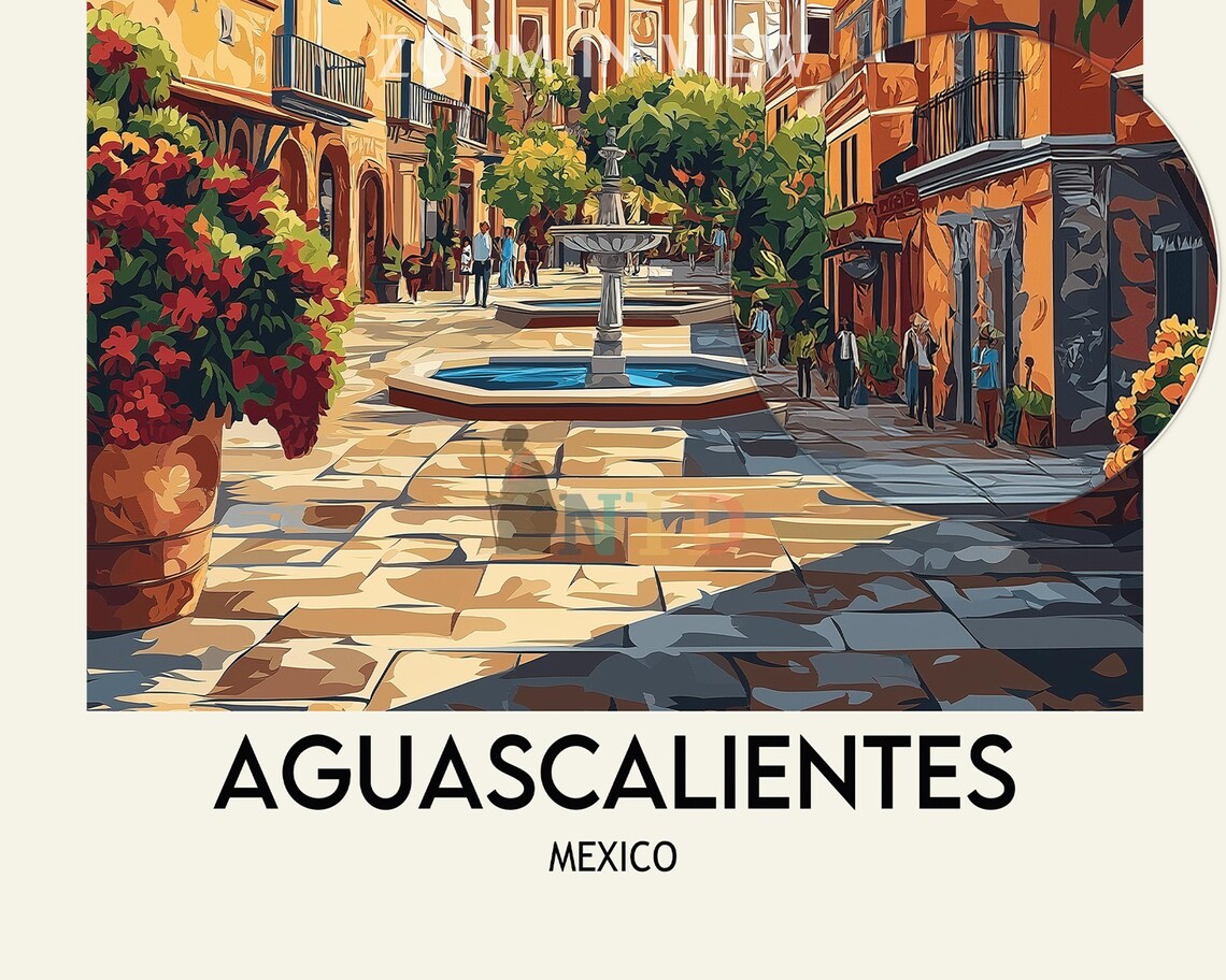 Aguascalientes Travel Poster, Mexico Art Print - Image 2