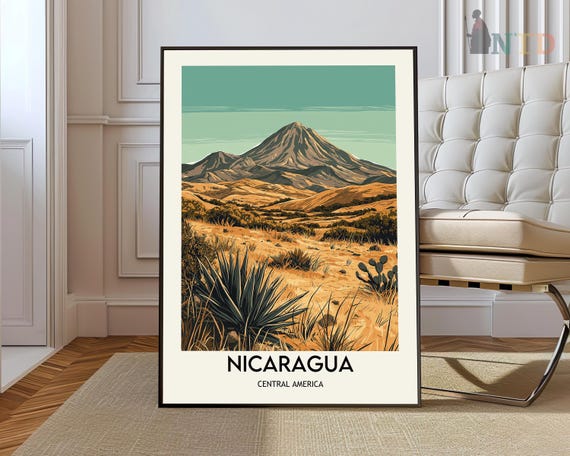 Nicaragua Poster Wall Art Print Photo Travel Gift