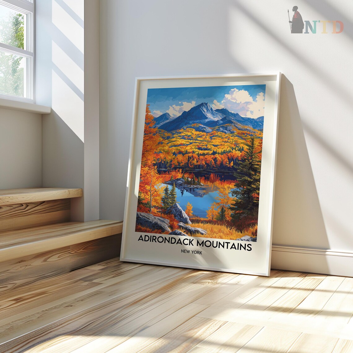 Adirondack Mountains, Lake Placid New York Travel Poster - Image 3