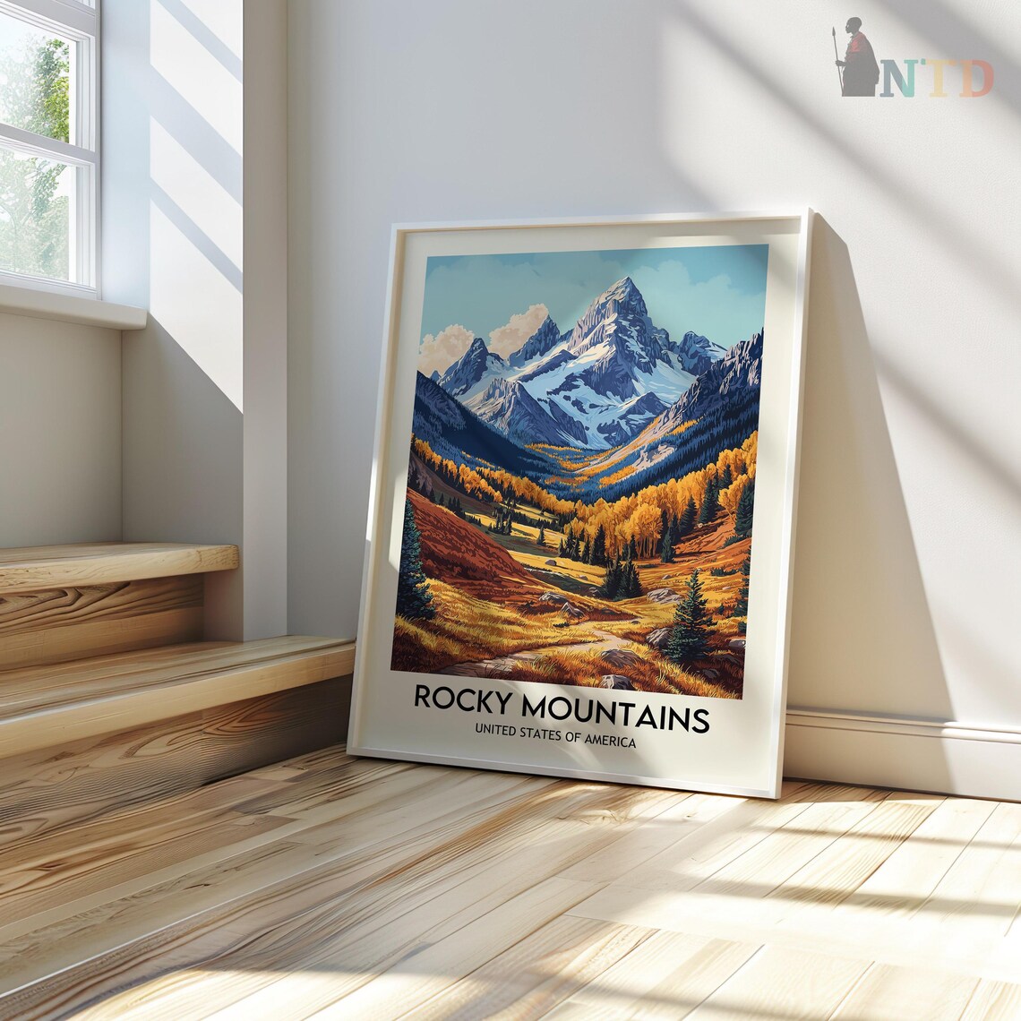 Rocky Mountains Nature Landscape Poster Print - Image 3