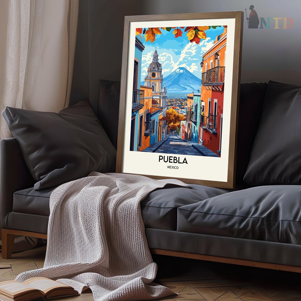 Puebla, Mexico Travel Poster, City Wall Art Print - Image 3