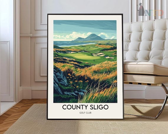 County Sligo Golf Club Rosses Point Links Ocean Mountain Poster