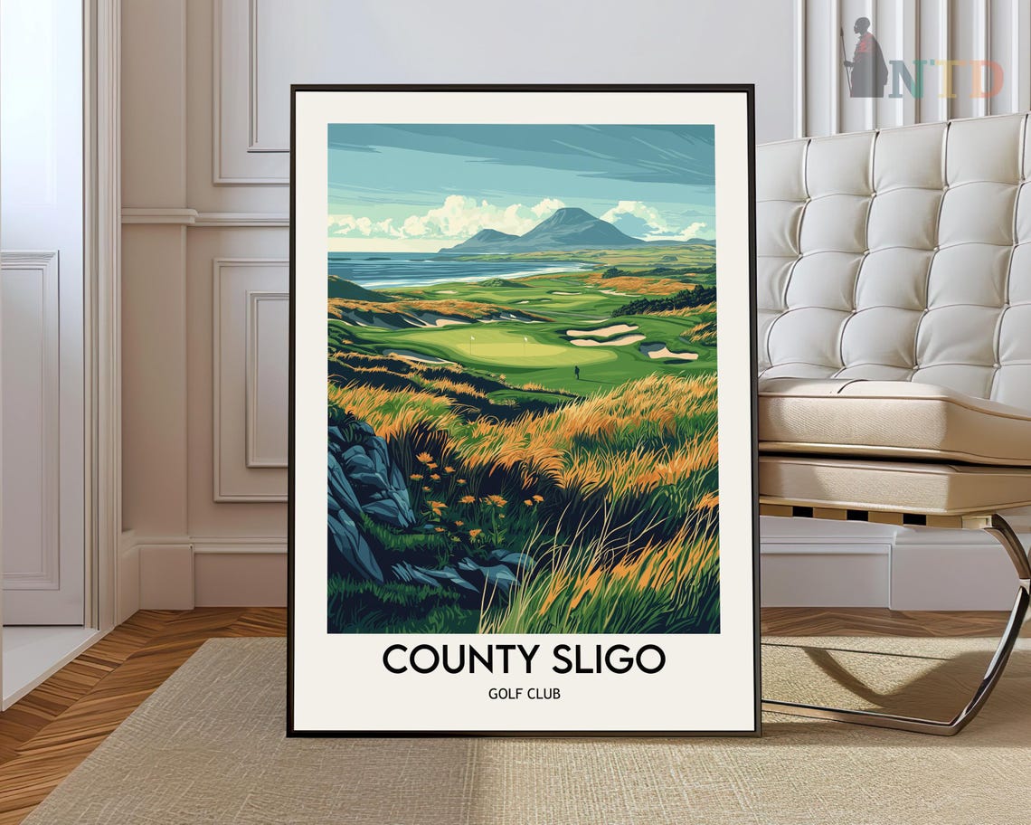 County Sligo Golf Club Rosses Point Links Ocean Mountain Poster