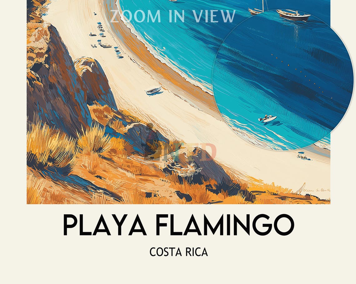 Playa Flamingo Print Playa Flamingo Wall Art Playa Flamingo Poster Playa Flamingo Photo Playa Flamingo Playa Flamingo Costa Rica - Image 2