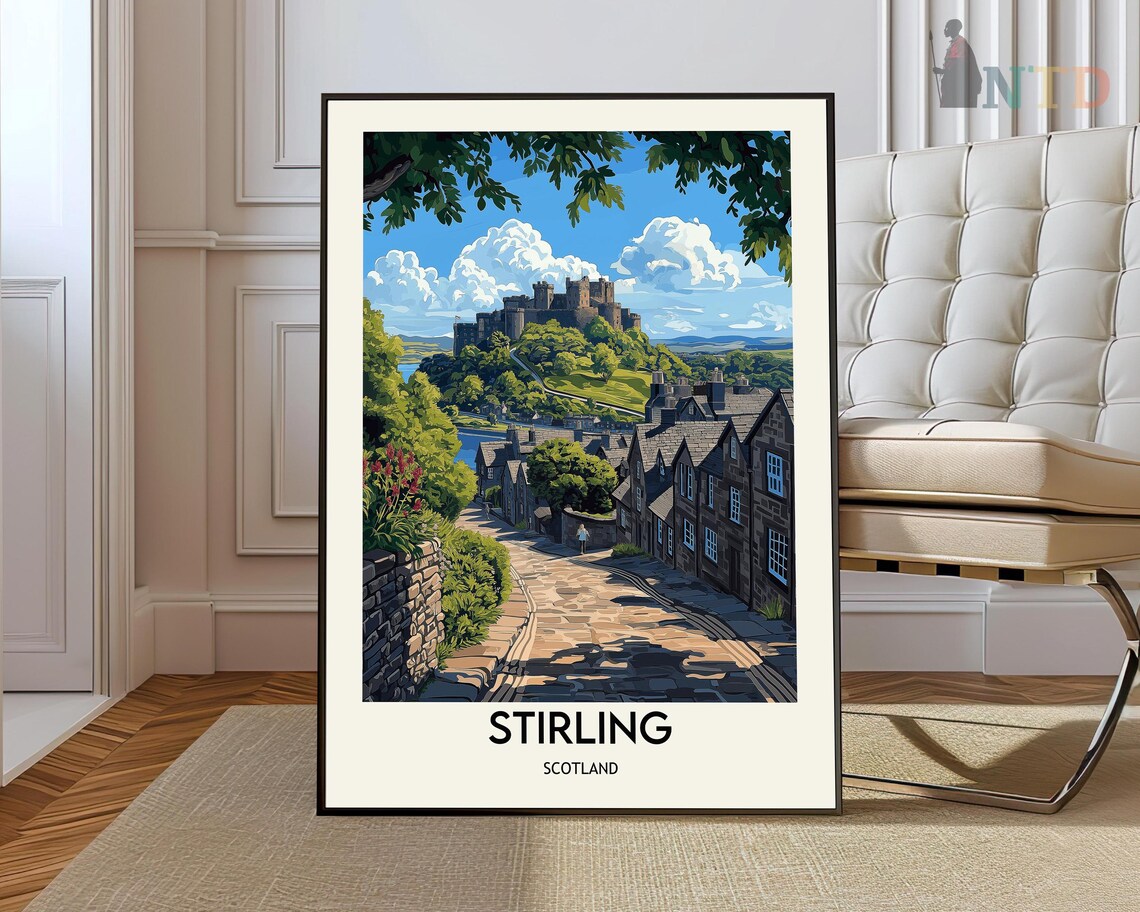 Stirling Travel Poster, Scotland Art Print