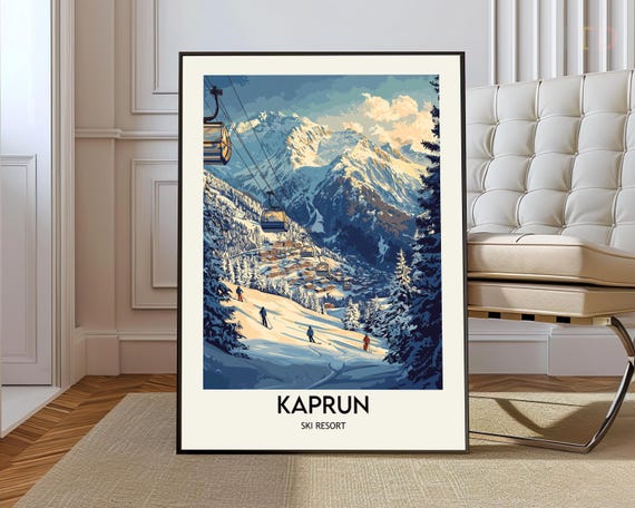 Kaprun Ski Resort Poster Wall Art Print Photo
