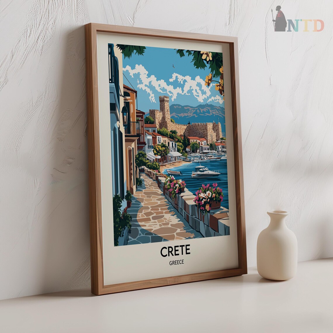 Crete Travel Poster, Greece Map Wall Art Print - Image 2