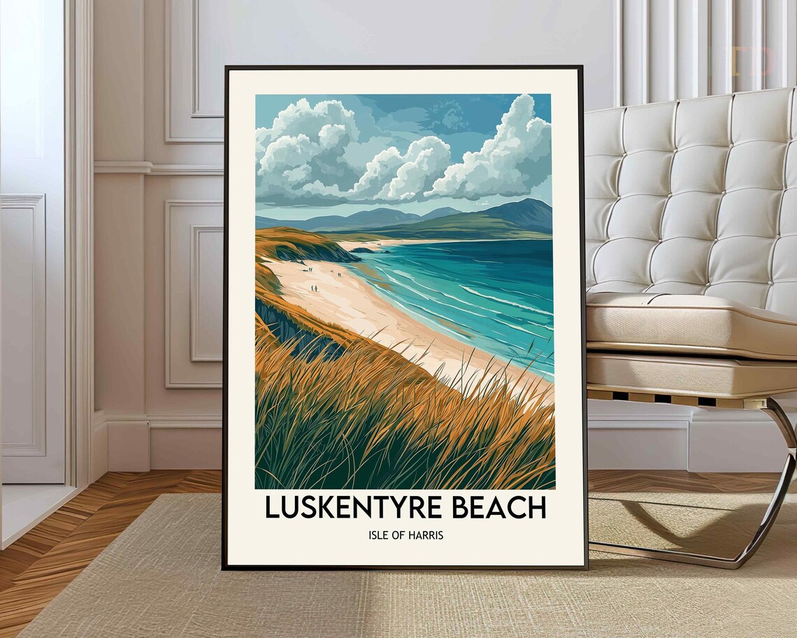Luskentyre Beach Golden Dunes Isle of Harris Scotland Poster