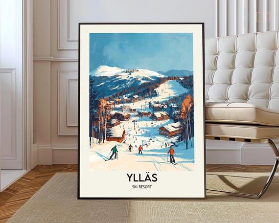 Ylls Ski Resort Poster Wall Art Print Photo Finland