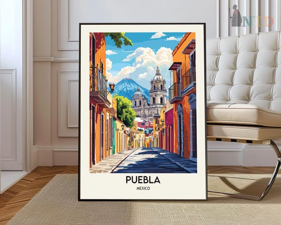 Puebla Print Wall Art Poster Photo Travel Mexico