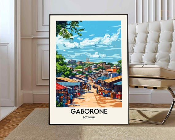 Gaborone Poster Wall Art Print Photo Travel Botswana