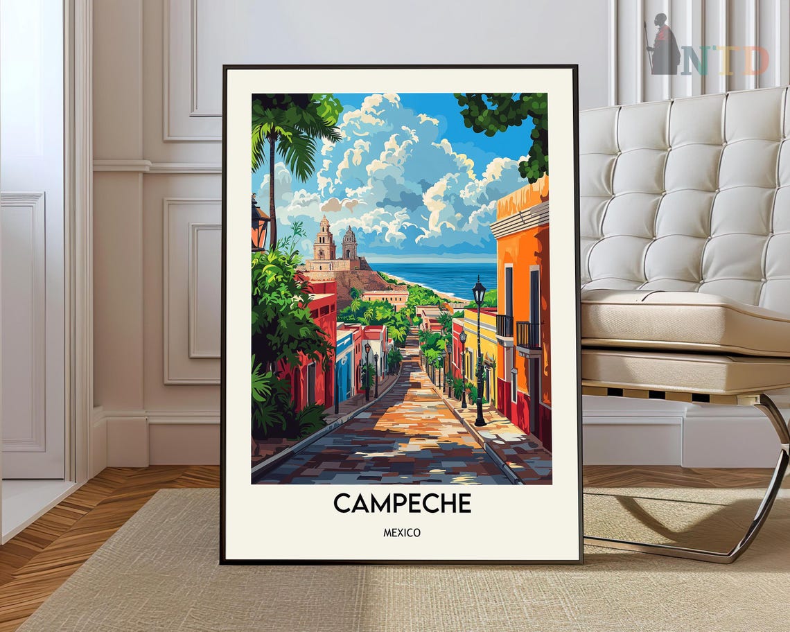 Campeche Print Wall Art Poster Photo Travel Mexico