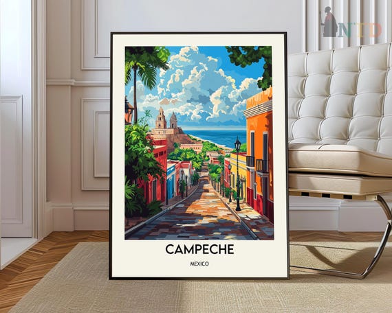 Campeche Print Wall Art Poster Photo Travel Mexico